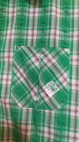 Zelená pánská kostkovaná košile sportovní funkční outdoor XL - 5