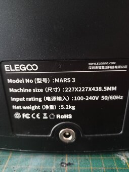3d tiskárna Elegoo Mars 3. + Mycí stanice. - 5