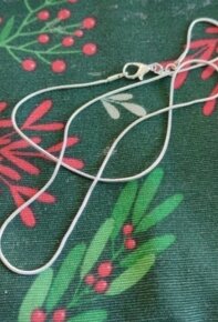 Nový dámský stříbrný Kulaté řetízek náhrdelník 925 45 cm - 5