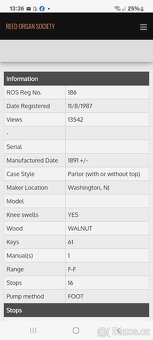 Plátkové harmonium W. Howlett & sohn NEEDHAM Waschington - 5
