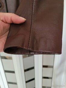 Kožená bunda M (38/40) vínová - 5