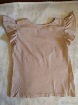 Dívčí letní tričko, citron, flitry, H&M, vel. 122/128 - 5