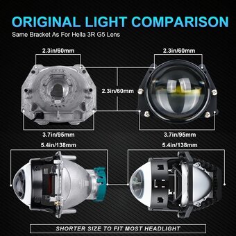 Bi-led čočky 3.0" 30000lm - 5