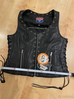 Kožená vesta Highway Leather na motorku, vel. M - 5