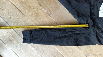 Jeansová vyteplená černá bunda XL - 5