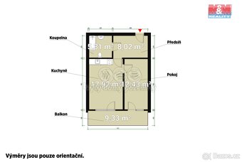 Pronájem bytu 2+kk, 44 m², Plzeň, ul. Poděbradova - 5