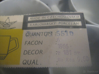 Prodám staré retro hrníčky-porcelán Karlový Vary. - 5