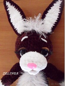 KRÁLÍČEK HNĚDÝ 33cm dlouhý bez oušek - 5