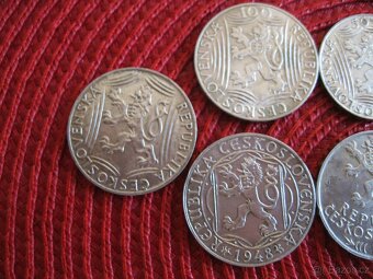 6 ks jubilejní stříbrné čs mince - 5