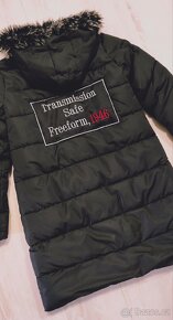 Teplá zimní delší bunda kabát - 5