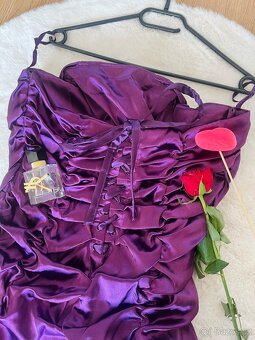 Juju & Christine Plesové Fialové Dámské Šaty - 5