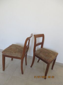 2 Židle Biedermeier na renovace - 5