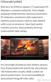 Herní notebook Asus Rog Strix GL703 VM - 5
