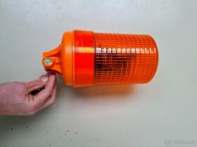 Oranžový rotační maják HELLA KL 600 na tyč, 24 V - 5
