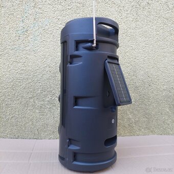Solární bluetooth reproduktor 16W, výška 40 cm, mikrofon, dá - 5