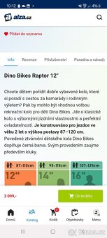 Dětské kolo RAPTOR 12. - 5