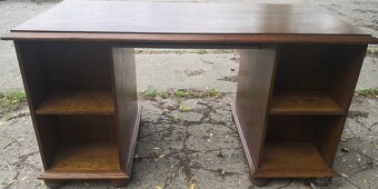 Masivní dubový psací stůl oboustranný - 5