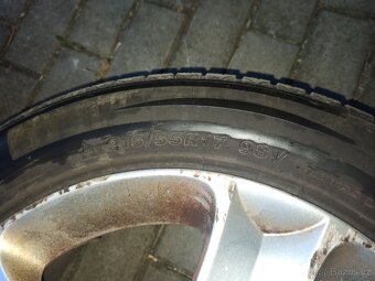 Prodám pneumatiky a disky 215/55 R17 - 5