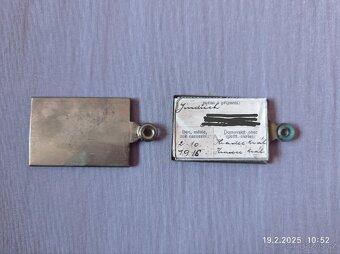 Armádní známka, ORIGINÁL, meziválečná ČSR, 1.republika - 5