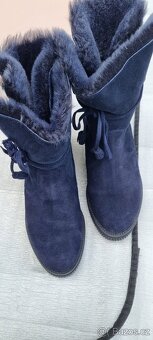 Nové nenošené dámské zimní semišové boty vel.38 - 5