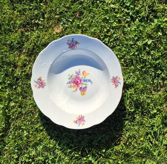 Krásný velký porcelánový hluboký talíř průměr 30 cm - 5