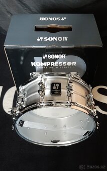 Prodám nový snare Sonor Kompressor- Aluminium, 14"x6,5  - 5