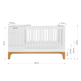 Detska rostouci postylka UP - bila - 70x160 - Bellamy - 5