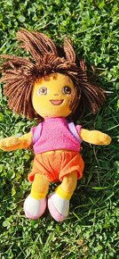 2 plyšové panenky Dora,30 a 19 cm,batůžek na zádech - 5