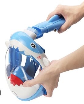 Celoobličejová šnorchlovací maska Shark - dětská - 5
