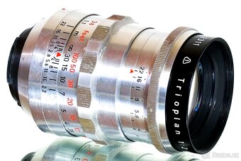 Meyer Trioplan 2.8/100 RED V + Trioplan 2,9/50 TOP STAV - 5
