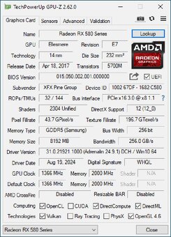 Grafická karta, XFX AMD Radeon™ RX 580 GTS XXX Edition 8GB - 5