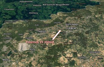 Prodám pozemek u dálnice D8,  29 360m2m - 5