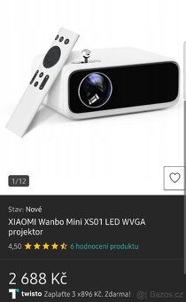 HD Projektor Xiaomi Wanbo Mini XS01 200 lumenů - 5