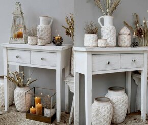 Antická keramická váza Colmar, krémová - 5