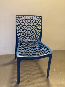 Set 8 židlí GRUVYER modré - 5