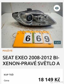 Seat Exeo r.v.2008-2013 pravé Bi xenonové světlo - 5