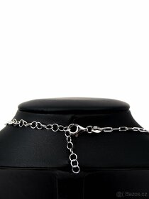 Moderní stříbrný náhrdelník - nový - dárkové balení - - 5
