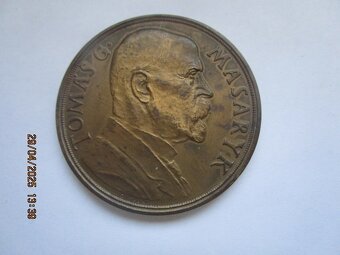 Medaile TGM - Bronz 50 mm 2 ks - 5