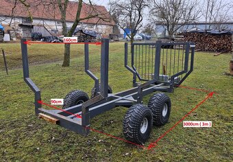 Vyvážečka, vlek na dřevo za traktor - 5