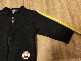 Teplý merino svetr na zip vel. 68 - 5