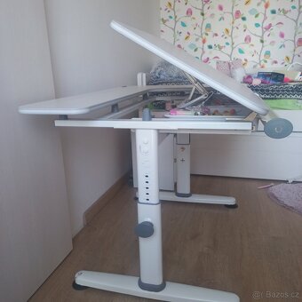 rostoucí stůl + židle - dekor bílý cedr - 5