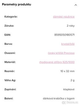 Stříbrné náušnice Preciosa Aquila - 5