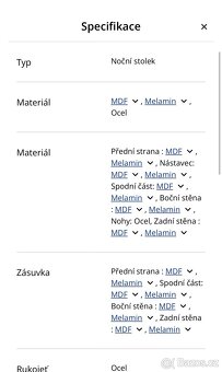 Noční stolek Jysk HEMDRUP - 5