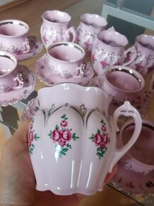 13ks Růžový porcelán H&C - 5
