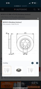 Kotouče zadní BOSCH 5x110 OPEL - 5