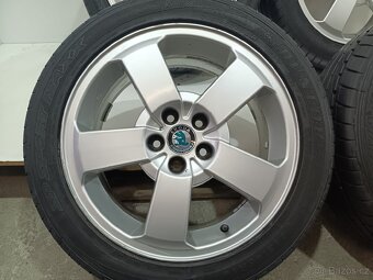 Letní alu kola Škoda 5x100 R16 pneu 215/45/16/ - 5