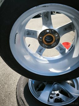 ALU kola 5x112R15 + letní pneu, Octavia II, Volkswagen - 5
