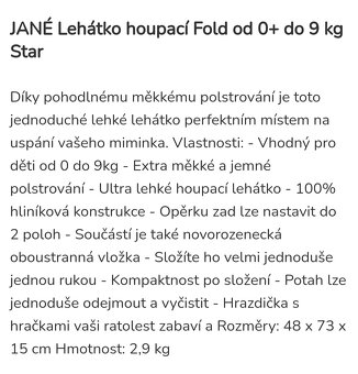Houpací lehátko pro miminka Jané - 5