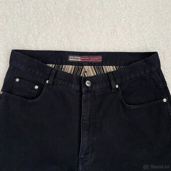 Pánské černé manšestrové džíny rifle Vigoss vel. 33/32 - 5