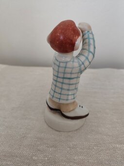 Royal dux chlapec muzikant porcelánová soška raritka - 5